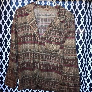 Victoria Secret button down sleep shirt